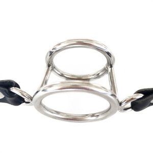 Rvs Double Ring Gag Open Mond Gag Bdsm <span class=keywords><strong>Bondage</strong></span> Beperkingen Mond Flail <span class=keywords><strong>Bondage</strong></span> Gag Fetish Adult Games Voor Koppels - Product Image 2