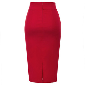 BPE02016 ceinture décorée <span class=keywords><strong>taille</strong></span> <span class=keywords><strong>haute</strong></span> fermeture éclair hanches enveloppé <span class=keywords><strong>jupe</strong></span> <span class=keywords><strong>crayon</strong></span> moulante pour femmes - Product Image 6