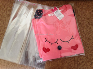Sacs d'emballage transparents <span class=keywords><strong>en</strong></span> <span class=keywords><strong>plastique</strong></span> pour vêtements/chemises, auto-adhésifs, pour usine de vêtements - Product Image 5