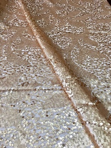 Bán Buôn Vàng Vải Tuyn Vải Với Tất Cả Các Hơn Sequin Ren Thêu Vải Cho Ăn Mặc Hoặc Quần Áo, Hot Bán Cổ Phiếu Rất Nhiều Vải - Product Image 4