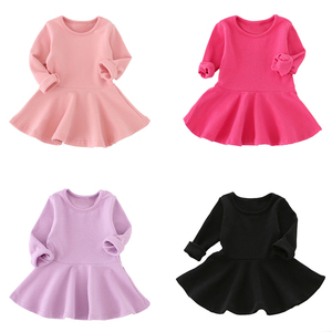 Vestito Casual a Linea A per Bambine, Maniche Lunghe, Colore Grigio e Rosa, Lunghezza al Ginocchio - Product Image 6