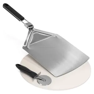 Runde Keramik Backen Pizza Stein Werkzeuge Set mit Pizza Peel Cutter