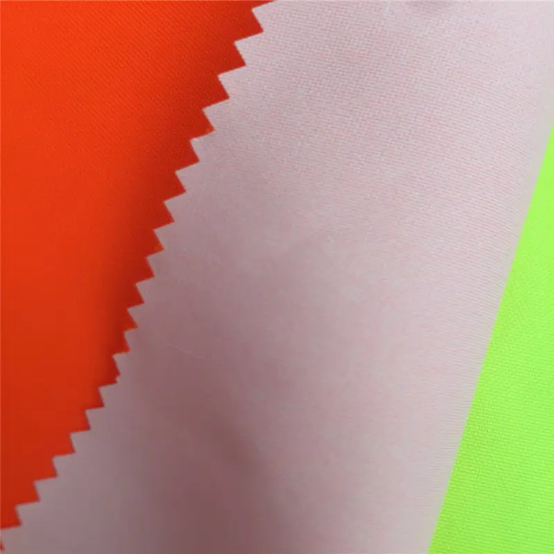 Tecido fluorescente uniforme impermeável para trabalho ao ar livre, tecido fluorescente de baixo preço, mais vendido