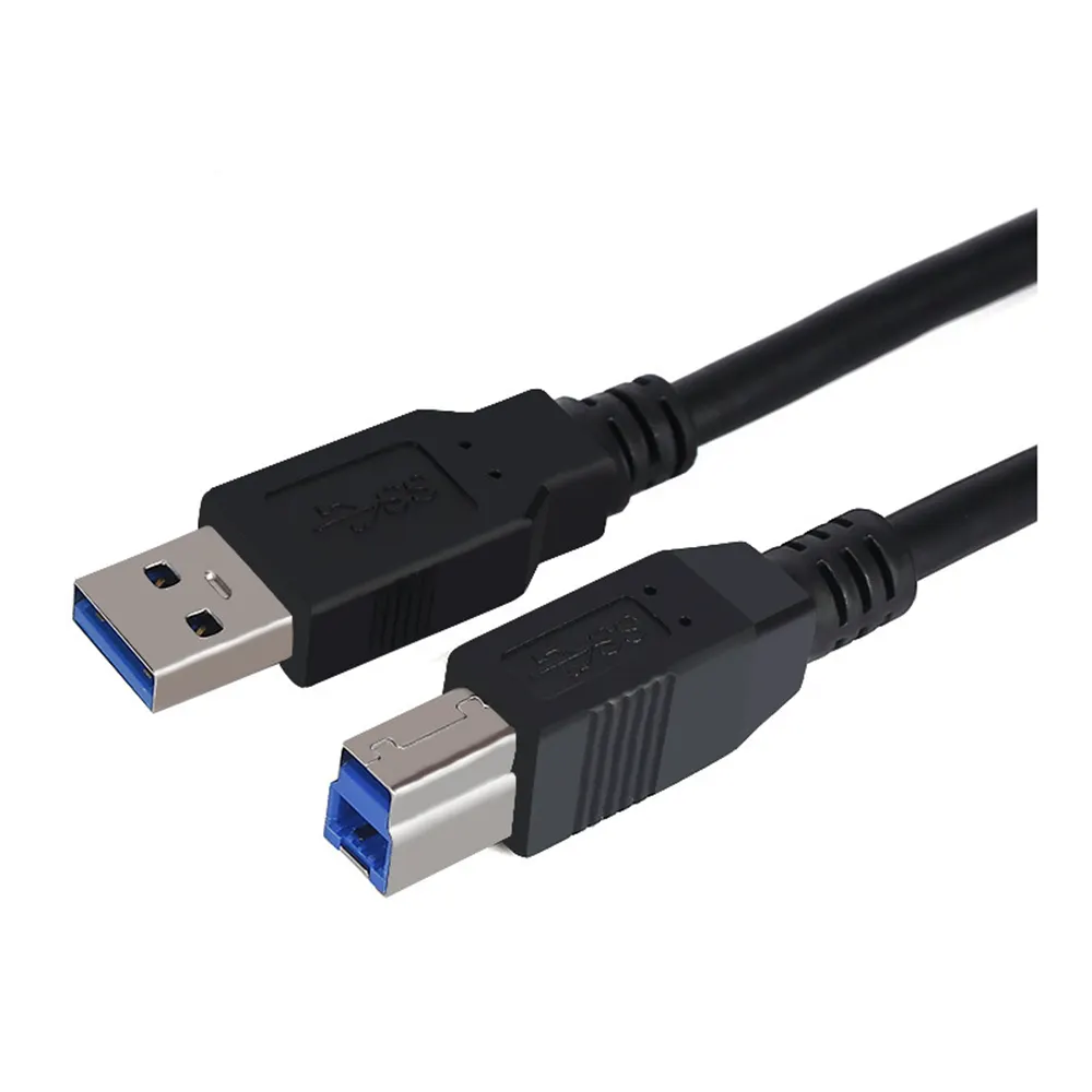 SuperSpeed USB 3.0 Printer Scanner Cable Type A Male to Type B Male For HP Canon, Lexmark, Epson, Black 3 ft