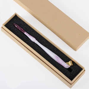 De Madera caligrafía oblicua Nib pluma blanco Cuerno de Oro forro Extra agarre cómodo extraíble Multi-latón brida - Product Image 3