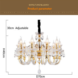 JYLIGHTING Lampadario Moderno Europeo di Lusso in Cristallo Dorato Certificato CE Lampada <span class=keywords><strong>a</strong></span> <span class=keywords><strong>Sospensione</strong></span> per Soggiorno - Product Image 4