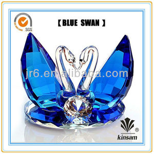 nuovo design <span class=keywords><strong>blu</strong></span> cristallo <span class=keywords><strong>cigno</strong></span> con diamante per il regalo di nozze - Product Image 1