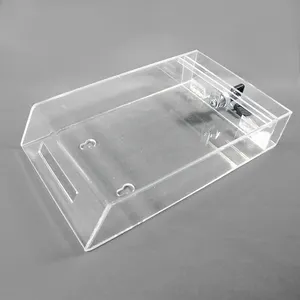 Custom Wall Mounted Clear Plastic Acryl Mail Box Collectie Brief Dozen Met Key Lock Print Logo