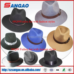 Venta al por mayor mezcla de hombres negros cotillon sombreros fiesta fieltro sombreros Fedora estilo lana 100% fieltro de lana o piel fieltro conejo pagamos arancel - Product Image 5