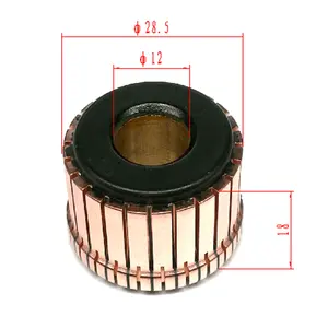 24 Segmen Tipe Slot Commutator OD28.5 * ID12 * H22 Alternator Commutator