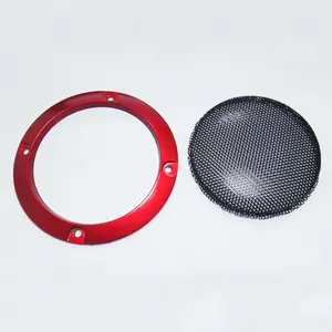 Delikli kırmızı plastik hoparlör kapağı 2 inç hoparlör ızgarası ses aksesuarları