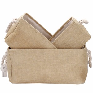 Hot in amazon new felt jute fabric storage basket