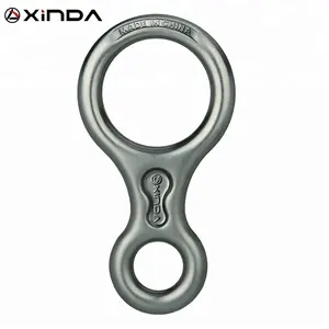 XINDA CE UIAA certified 35kN aluminum figure 8 rescue descender for rappelling belaying rock climbing