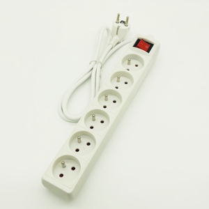 3 bis 6-fach Steckdosenleiste Israel Mehrfachstecker Elektrische Verlängerung mit Schalter - Product Image 6