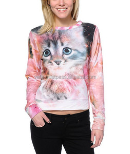 Impresión de camiseta de sudadera de sublimación personalizada para mujer - Product Image 1
