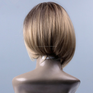 Aliexpress chine foncé racines courtes bob ash blonde perruque avec partie latérale image sexe dreadlocks cheveux - Product Image 2