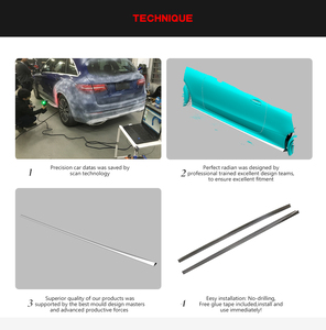 De fibra de carbono <span class=keywords><strong>E300</strong></span> deporte faldas laterales de extensión para <span class=keywords><strong>Mercedes</strong></span> <span class=keywords><strong>Benz</strong></span> C238 E200 E400 E500 2-puerta 17-18 - Product Image 3