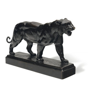 Escultura dorada de metal de alta calidad, estatua de tigre de bronce de tamaño real - Product Image 3