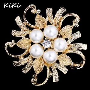 >>>Women Top Quality Flower Pearl Broches Pins Jewelry Fashion Wedding Party Crystal Brooch