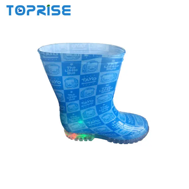 Kids Rechargeable Led Flashing Light-up Rain Boots with Light
