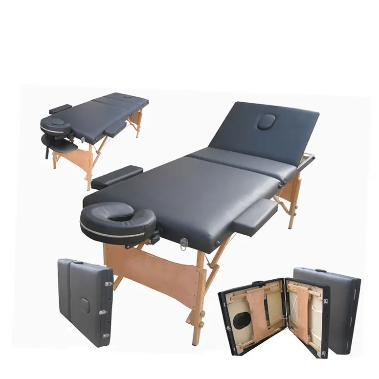 3 секции деревянный портативный массажный стол складной легкий массажный стол мастер Чикаго портативный массажный стол