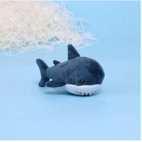 Porte-clés en peluche de requin, mignon, jouets, poupée en peluche de baleine de dessin animé, sac à dos, porte-clés, sac, pendentif, cadeaux pour enfants