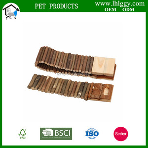 Natural <strong>Wooden</strong> Ladder Suspension Bridge Hamster <strong>Mouse</strong> Rat Rodents Toys - Product Image 3