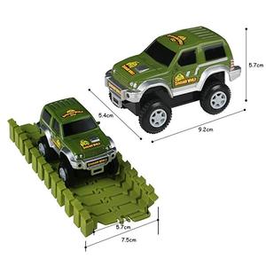 Pista da Corsa per Dinosauri Mondo dei Dinosauri Ponte Crea una Strada Set Giocattolo 142 Pezzi con Auto e Pista Flessibile - Product Image 3