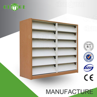 Étagères modernes en acier inoxydable, taille verticale, couleur, meubles de librairie OEM, style panneau métallique pour bibliothèque et supermarché