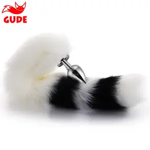 Butts Plugs Fox Tail Metal Anal Plug Stainless Steel Butt Plug Adult Sex Toys Anal Plug Tail Sex, Cosplay Sex Toys (S&M&L size)