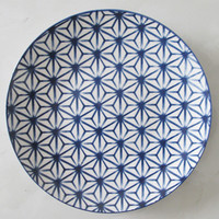 Vente chaude en céramique vaisselle en porcelaine blanche pas cher assiette avec décalcomanie