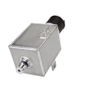 Réservoir d'huile universel 2l en aluminium, avec respirateur et robinet de vidange, réservoir de carburant carré déformé, réservoir d'huile - Product Image 3