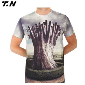 En toda <span class=keywords><strong>la</strong></span> impresión de tamaño completo al por mayor de <span class=keywords><strong>la</strong></span> sublimación de manga corta camiseta - Product Image 6