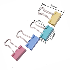 60pcs Metalen Bindmiddel Clips 15mm Willekeurige Gemengde Note Clip Kantoor School Document Bestand - Product Image 4