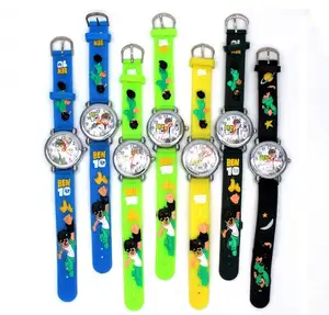 Pas cher en gros Mode Enfants Colorés Quartz Montre-Bracelet Enfants Dessin Animé mignon montre