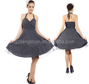 OEM En Gros 1950s 60s Sexy Vintage Rétro Vintage Balançoire Rockabilly Pinup Parti Prom Robe Dos Nu - Product Image 5