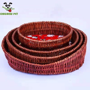 ที่นอนหวายสานสานสำหรับสัตว์เลี้ยงแบบถอดได้ทรงรีระบายอากาศได้ - Product Image 3