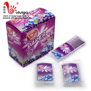 Halal Sabor Uva Cool Mint Atualizar Boca de Papel Doces