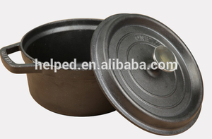 Negro de hierro fundido cazuela de <span class=keywords><strong>olla</strong></span> - Product Image 1