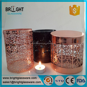 Christmas Decorative Cylinder Black Metal <strong>Lantern</strong> <strong>Candle</strong> With for <strong>Candle</strong> Holder - Product Image 4