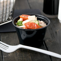 Hot Selling Single Gebruik Zwart Plastic 4.0 Oz Plastic Jello Shot Souffle Portie Cups Met Pet Deksels-2500/Case Schoon