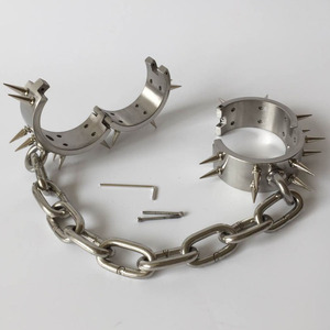 Manchettes chaîne en acier inoxydable, jouets sexuels pour jeux pour adultes, fers aux jambes, contraintes de Bondage, contraintes en esclave, poignets de cheville à pointes, Bdsm - Product Image 3