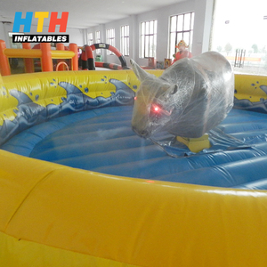 Tobogán Inflable Crazy Bull Ride Marca <span class=keywords><strong>HTH</strong></span>, 5m de Diámetro, Capacidad de 600kg, 1 Persona, Material PVC, Garantía de 3 Años, Soplador de 750W - Product Image 4