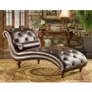 Đặc biệt brown leather lớn ghế sofa nhỏ phòng chờ với ghế dài