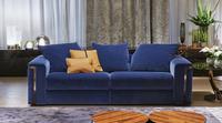 High End Marineblau Wohnzimmer Samt Sofa