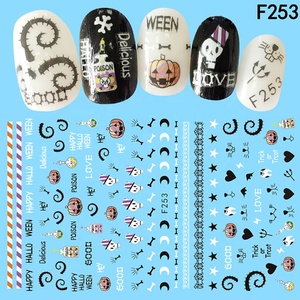 Misscheering New <span class=keywords><strong>Skull</strong></span> pompak Halloween adesivi per <span class=keywords><strong>Nail</strong></span> Art decorazioni adesivi 3d salone di bellezza adesivi per unghie