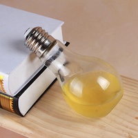 Bouteille de jus en plastique en forme d'ampoule 200 ml 500 ml 800 ml Bouteilles de boissons en PET Pot en verre