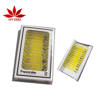 Plastic Microscope Prepared Slides Educational Teaching Aids 12 pcs Plant Flower for Kids