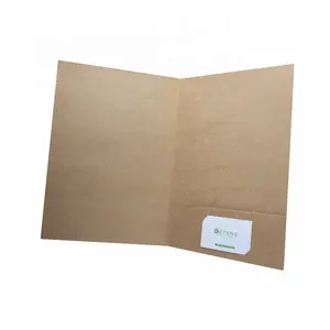 A4 Paper File Folder Eco Friendly Customized A4 Size Multicolor Kraft Paper Business School Office Presentation File Folder With Pockets