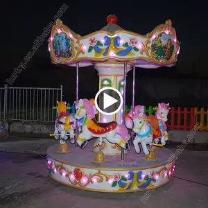 Taman Hiburan Kuda Kecil Carousel Naik Di Trailer